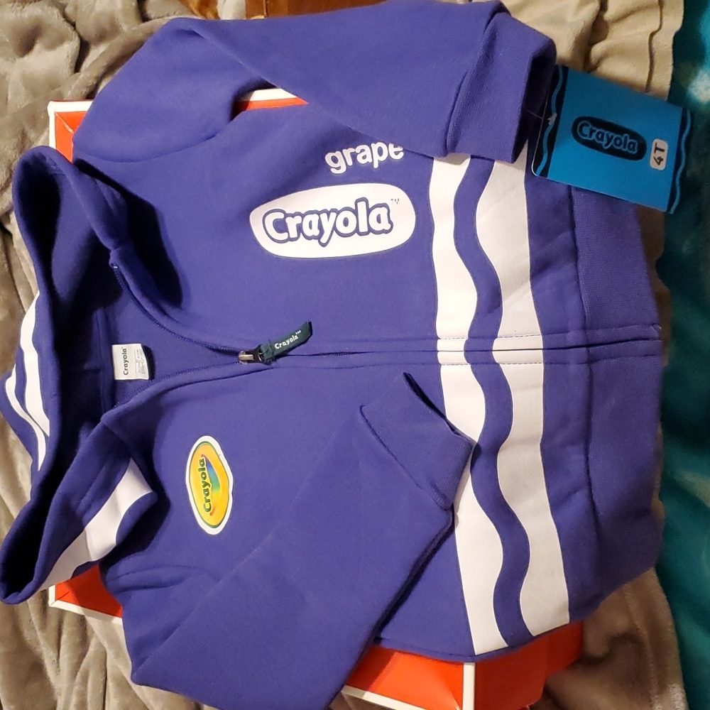 Crayola Hooded Fleece Toddler Jacket, 4T, Purple